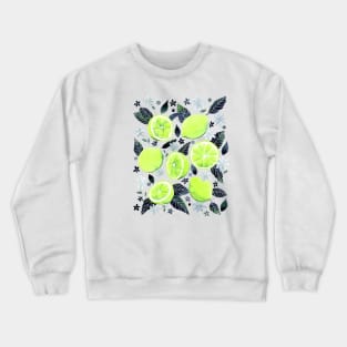 Watercolor Limes Pattern Crewneck Sweatshirt